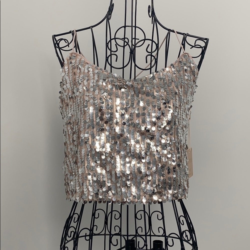 NET! Sequined crop top
